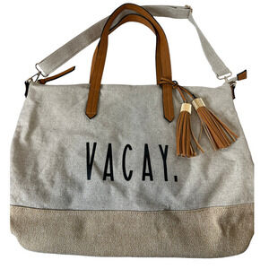 Anthropologie (Vacay) Vacation Linen Shoulder Bag Tote Bag